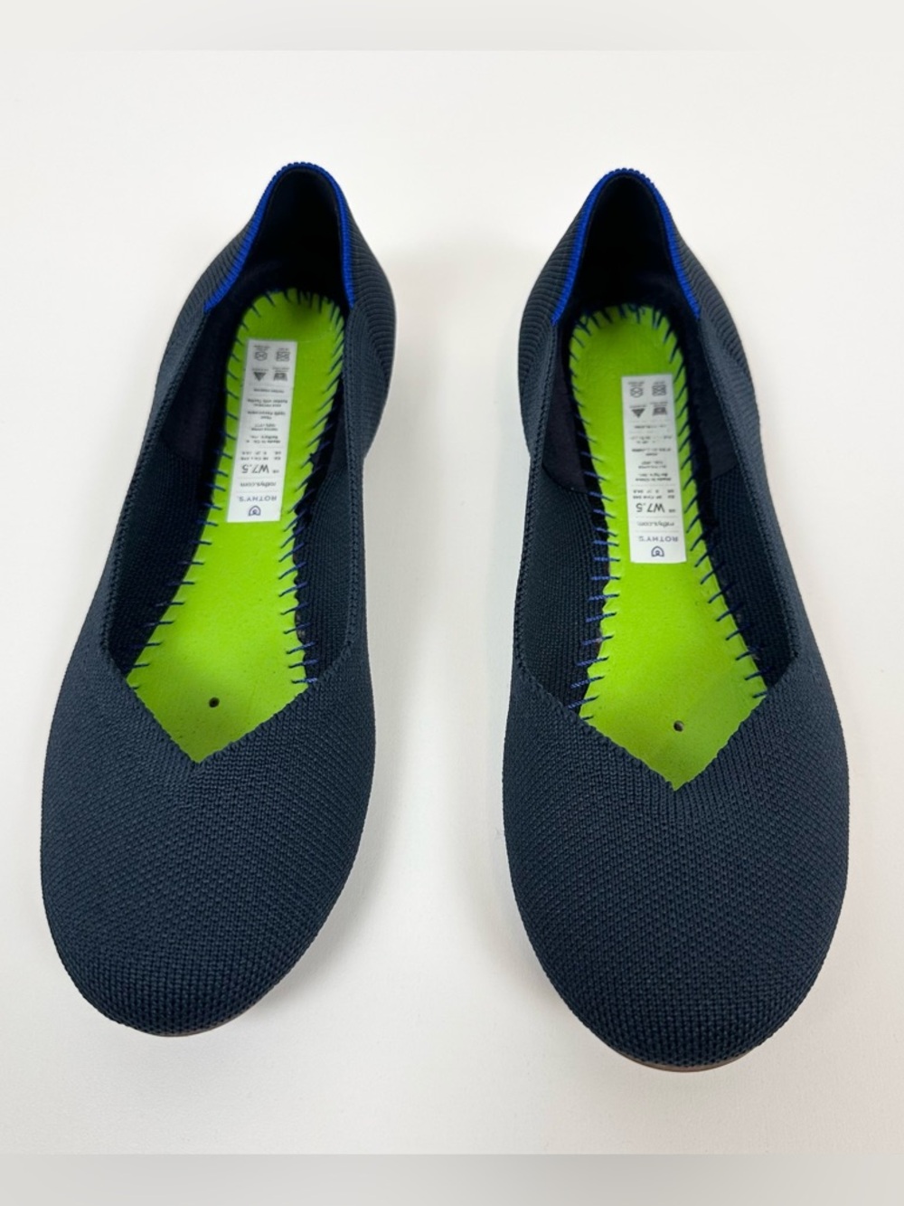 Rothys Round Toe Flats Navy Blue - Picture 5 of 9